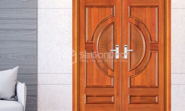 Cửa Gỗ Tự Nhiên 2 canh Gỗ do-GTN-SGD