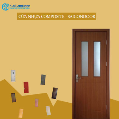 Cửa nhựa Composite có ô kính - SaiGonDoor